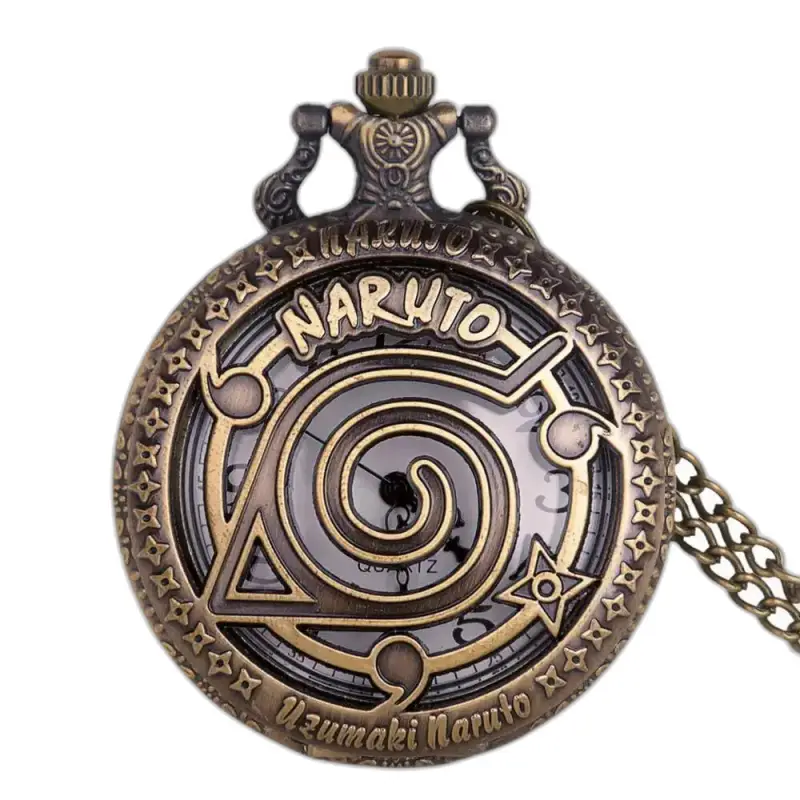 Montre Collier Naruto en bronze automatique, design unique pour les fans de Naruto