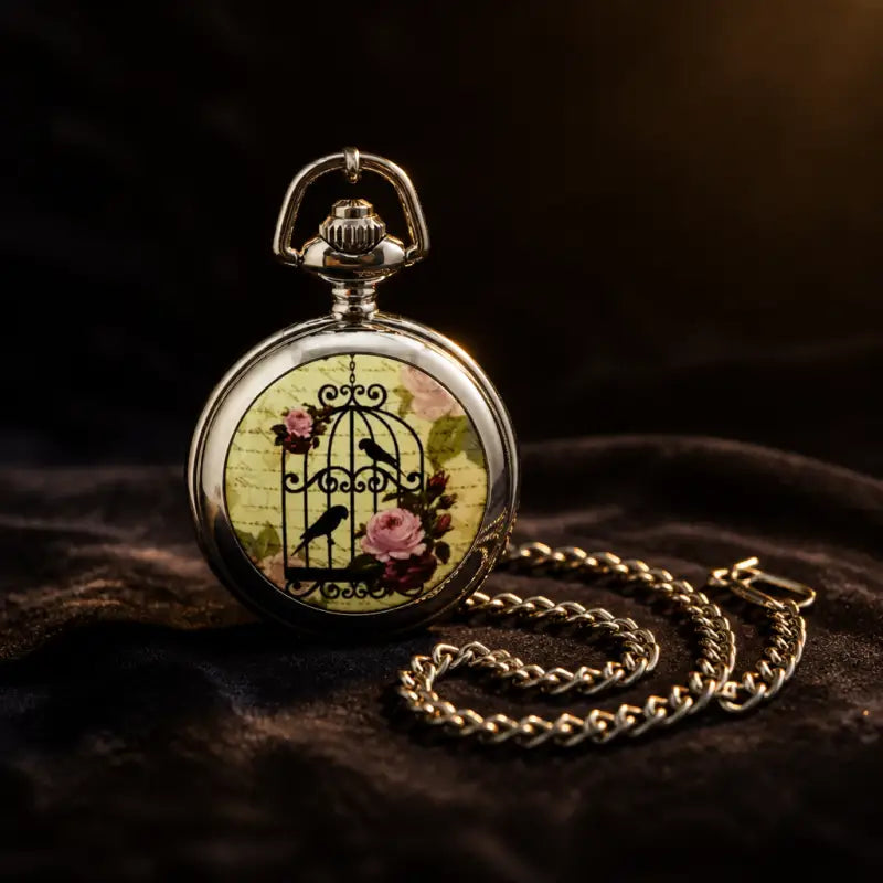 Montre à Gousset Quartz Demi-chasseur Peinte - Univers Gousset