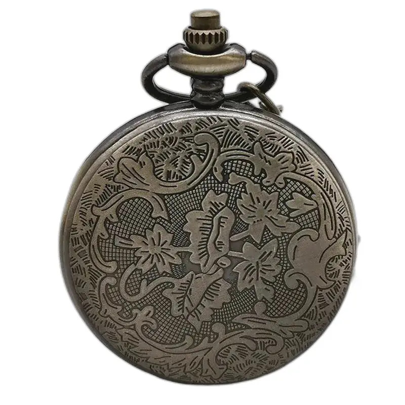Montre collier Olaf Vintage en bronze, magnifique montre antique à gousset ornée