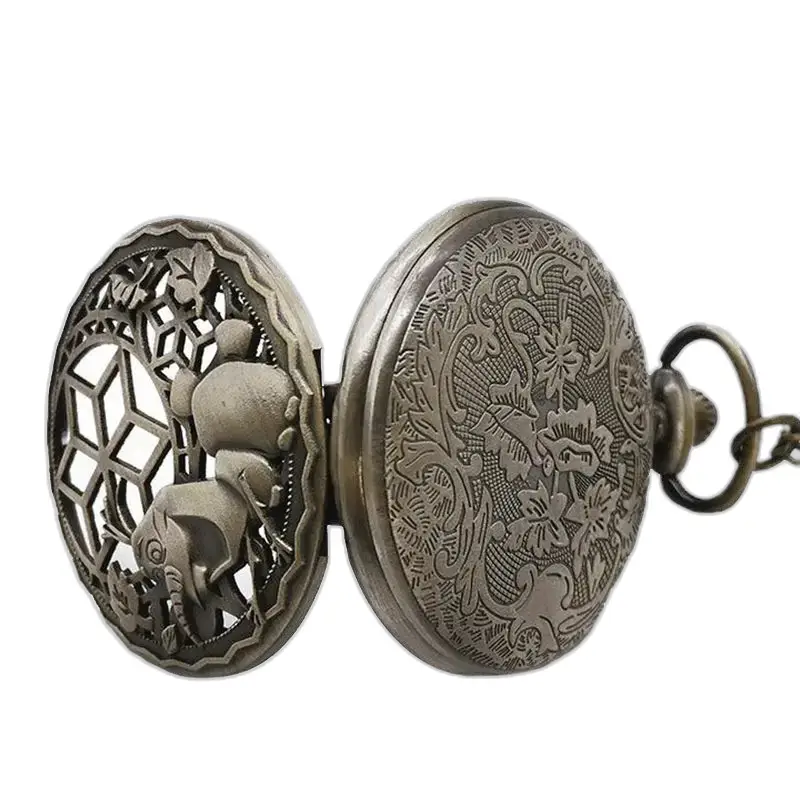 Montre Collier Olaf Vintage en Bronze avec design orné et élégant