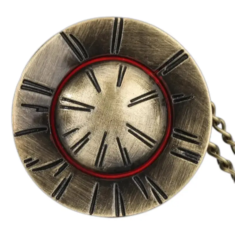 Montre Collier Original Chapeau Bronze avec un cadran de poche couleur bronze