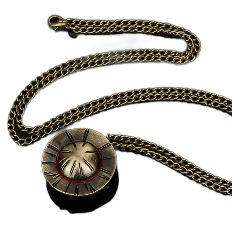Collier Original en bronze avec pendentif circulaire de Montre Collier Original Chapeau