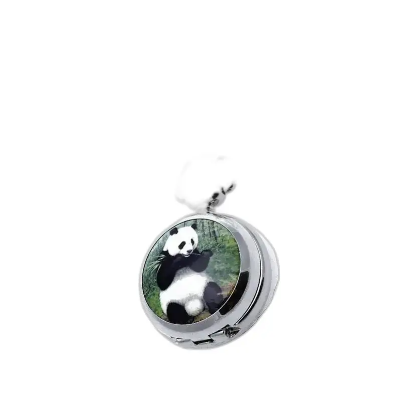 Pendentif en argent vintage au design panda pour montre collier Panda Style
