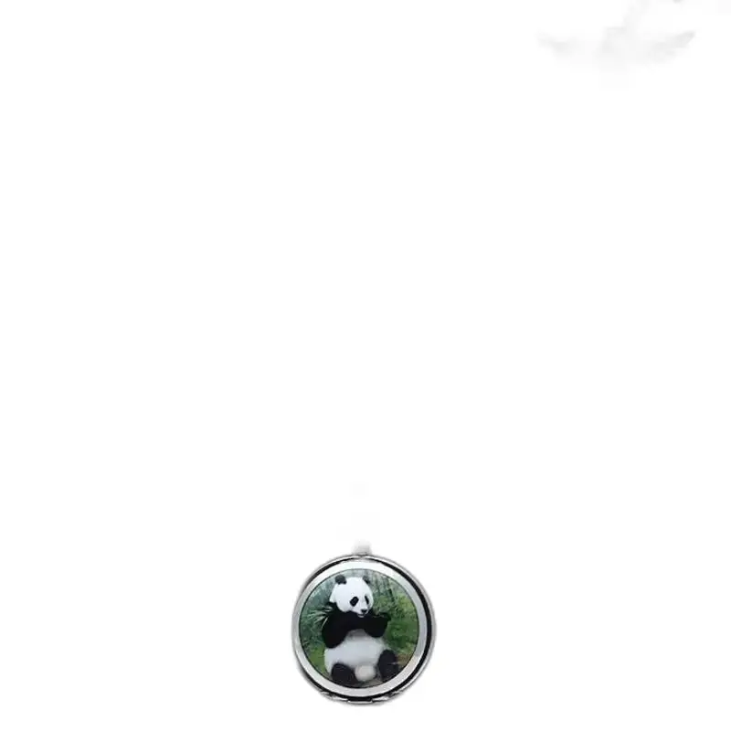 Pendentif panda élégant pour Montre Collier Panda Style Vintage Argent en argent