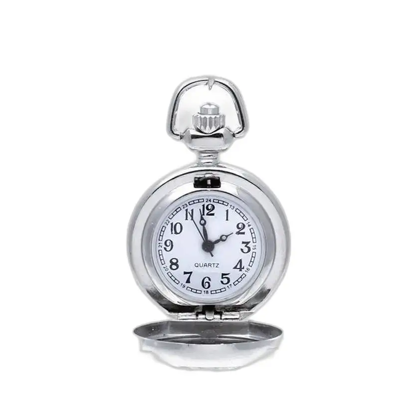 Montre Collier Panda Style Vintage Argent avec montre en quartz argentée