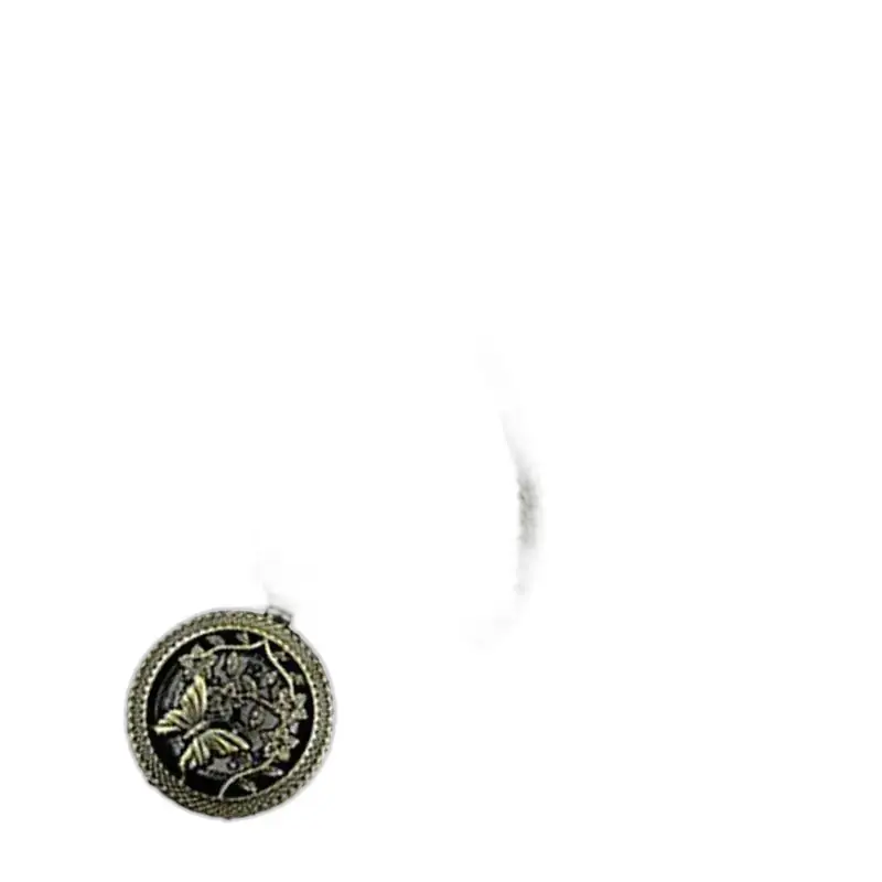 Pendentif rond en bronze pour Montre Collier Papillon Vintage élégant et unique