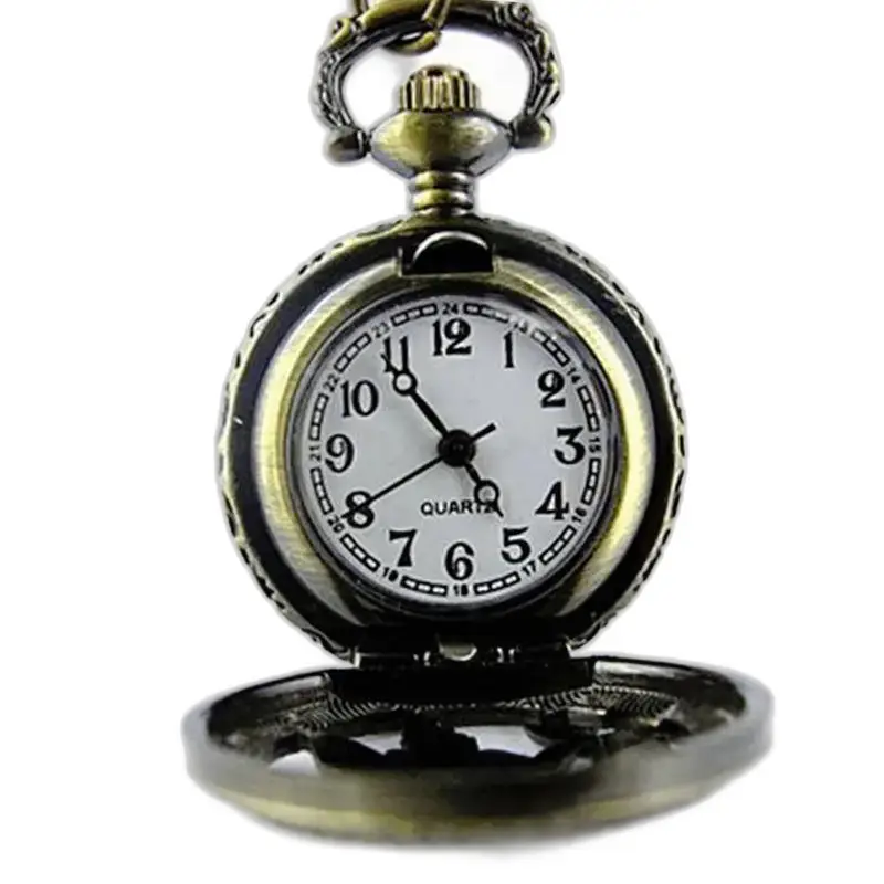 Montre Collier Papillon Vintage en Bronze, élégant collier papillon et montre collier