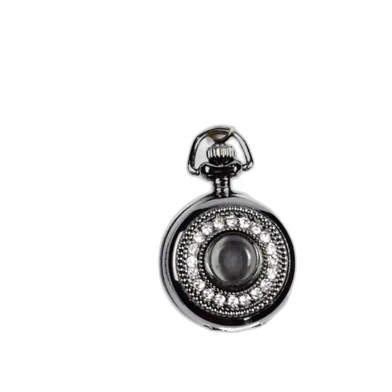 Montre Collier Pendentif Quartz Acier Inoxydable avec un élégant boîtier en argent