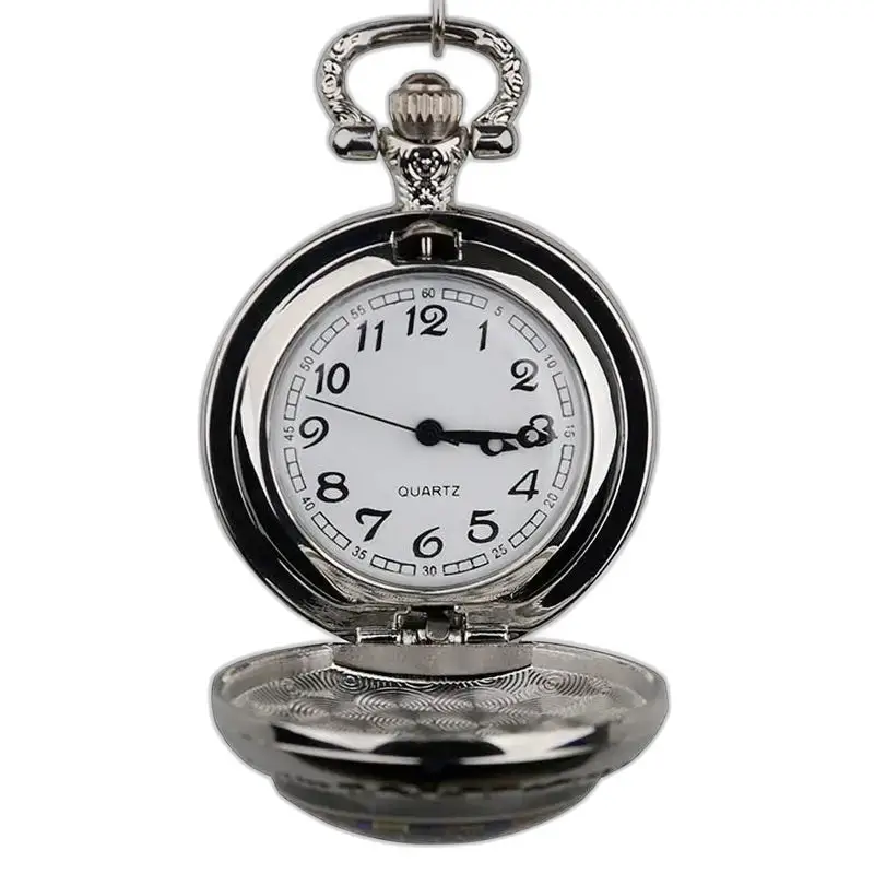 Montre Collier Personnalisable pour Homme Femme avec montre collier en quartz argenté