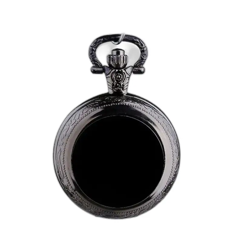 Montre Collier Personnalisable pour Homme Femme avec montre collier en métal noir