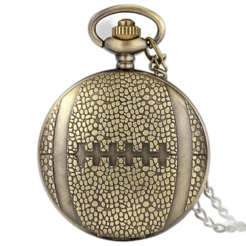 Montre Collier Quartz Fantaisie Bronze en forme de ballon de football élégant