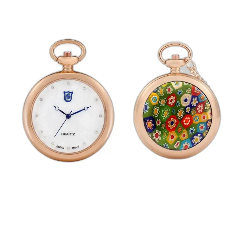 Deux montres collier quartz en or rose, Montre Collier Quartz Lady Rose Moderne