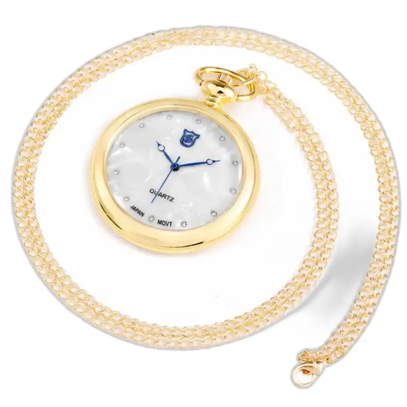 Montre Collier Quartz Lady Rose Moderne avec montre pocket en or et chaîne élégante
