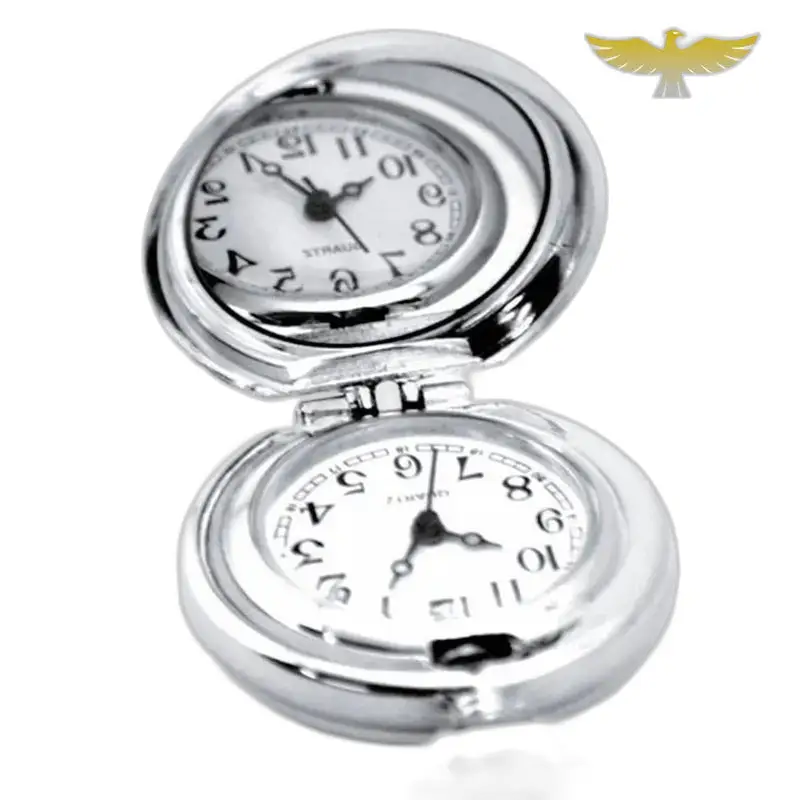 Montre Collier Quartz Marie pour Homme et Femme avec montre collier argenté à double poche