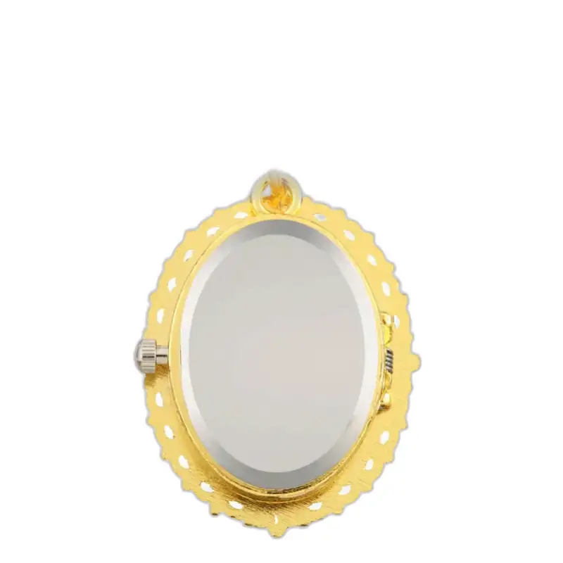 Montre Collier Quartz Marie Vintage Femme avec cadran ovale et cadre en or