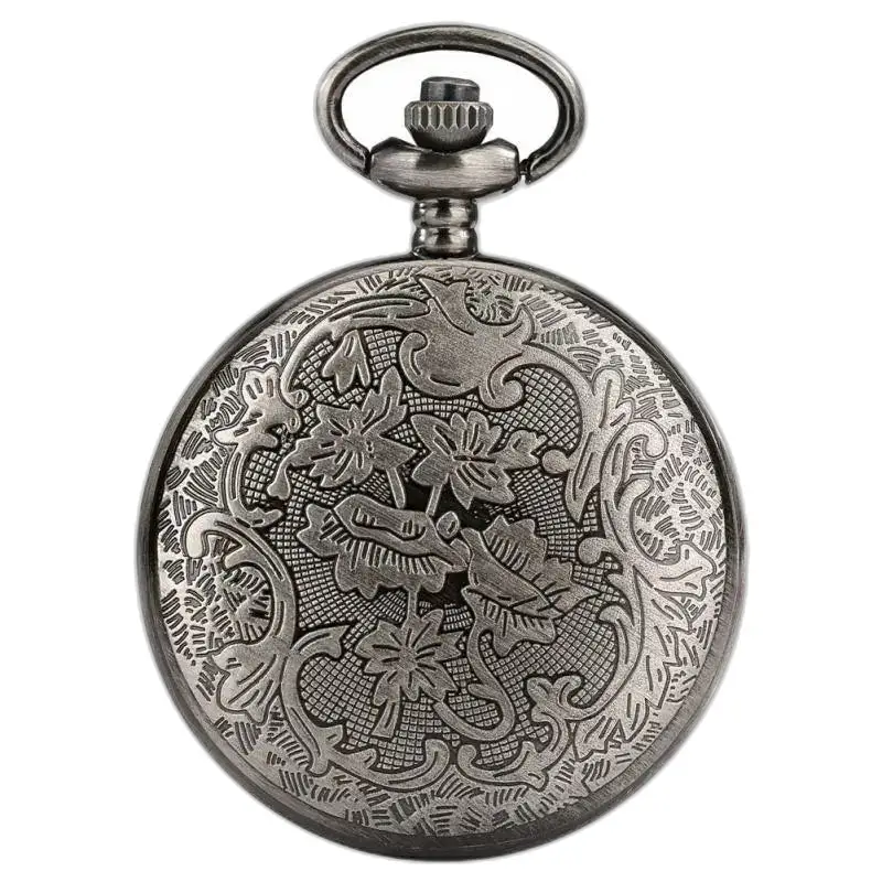 Ornate silver pocket watch in Montre Collier Quartz Marteau de Thor Femme design