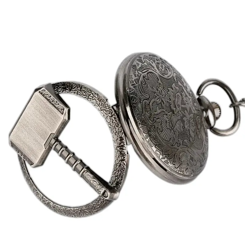 Montre Collier Quartz Marteau de Thor Femme avec design unique de marteau de Thor
