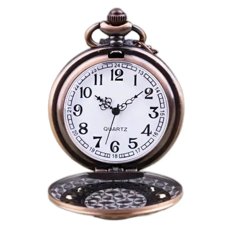 Montre Collier Quartz Vintage Femme Bronze avec montre collier ouverte en cuivre