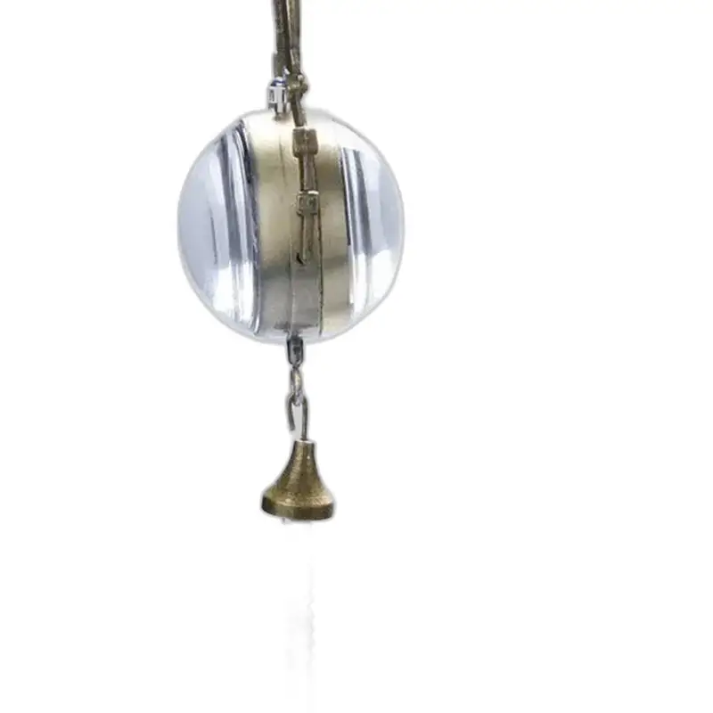 Sphere en verre clair avec bandes métalliques pour Montre Collier Rétro Chic