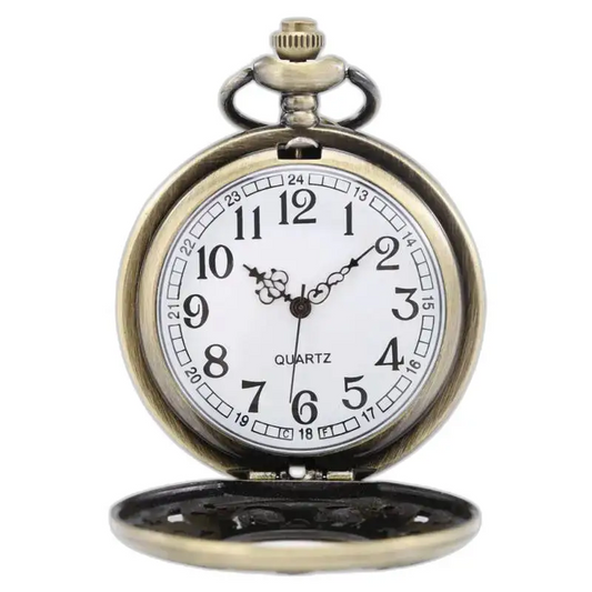 Montre Collier Rétro Fleur Vintage Bronze, un élégant collier rétro à montre antique