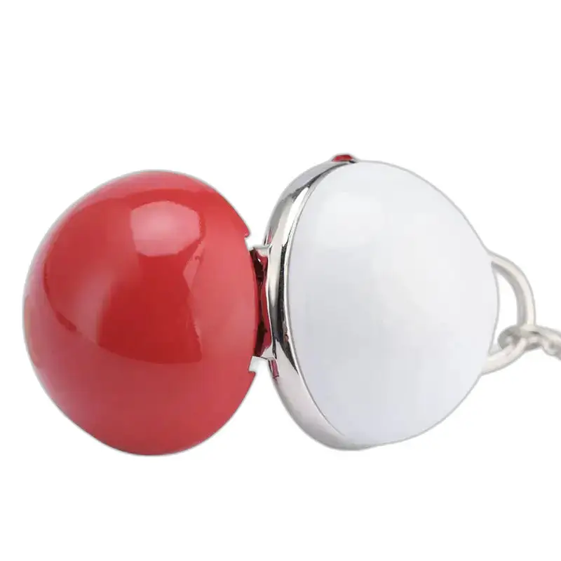 Keychain rouge et blanc pour Montre Collier Ronde Rouge et Blanche