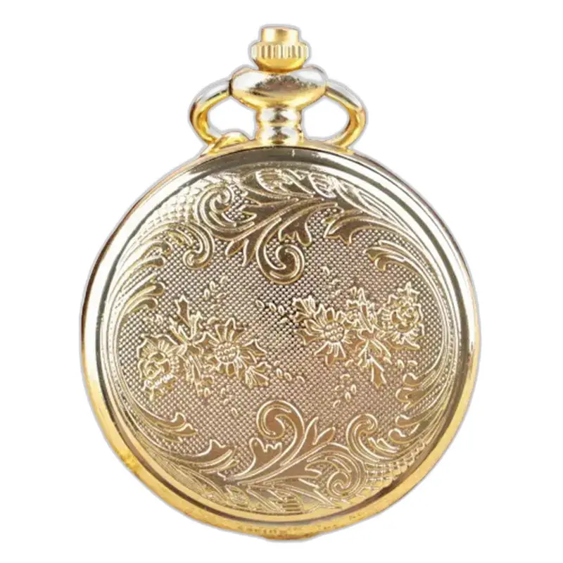 Montre Collier Rose Pretty Owls Vintage Femme avec une montre de poche en or ornée