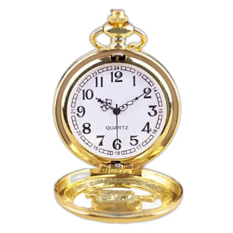 Montre Collier Rose Pretty Owls Vintage Femme avec montre à gousset dorée et cadran blanc