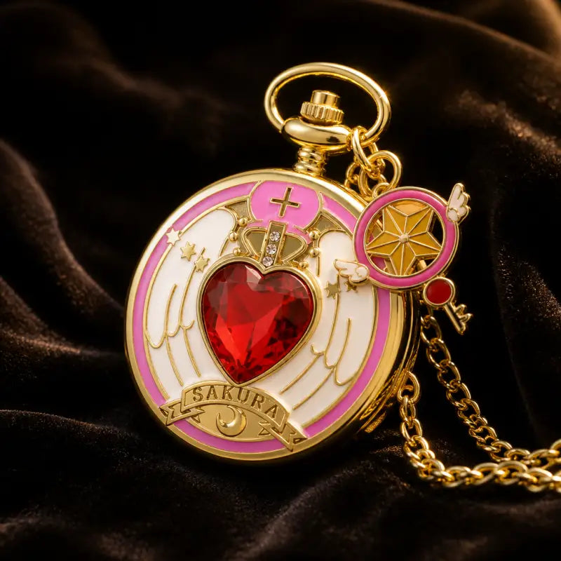 Montre de Poche Quartz Sakura Femme Collier - Univers Gousset