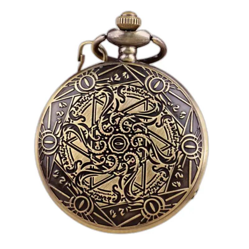Montre Collier Vintage avec Chiffres Romains et montre en bronze ornée