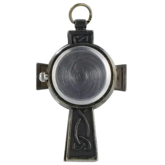Montre Collier Vintage Croix en Bronze avec pendentif croix celtique élégant