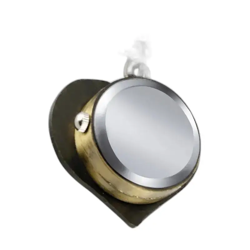 Pendentif en forme de cœur avec miroir rond pour Montre Collier Vintage Electric