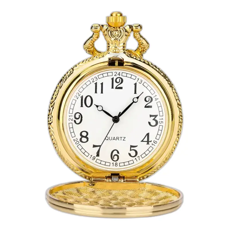 Montre collier vintage Marilyne Monroe avec une montre de poche dorée ouverte