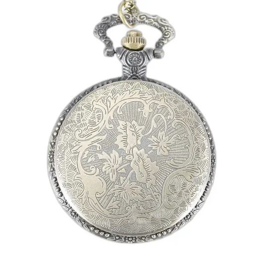 Montre Collier Vintage Quartz Zodiaque Chinois avec un élégant cadran argenté