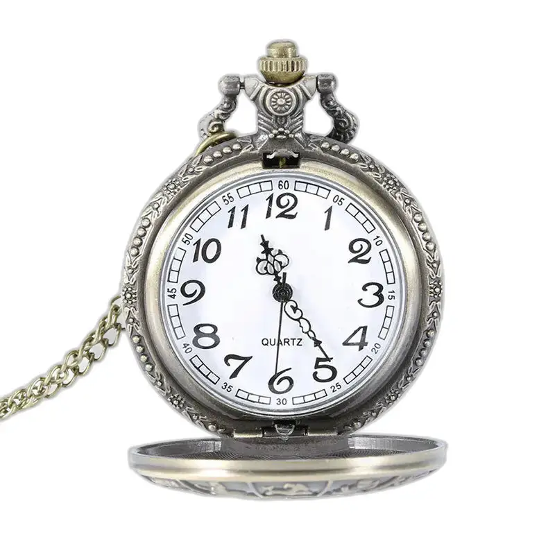 Montre Collier Vintage Quartz Zodiaque Chinois avec boîtier métallique orné