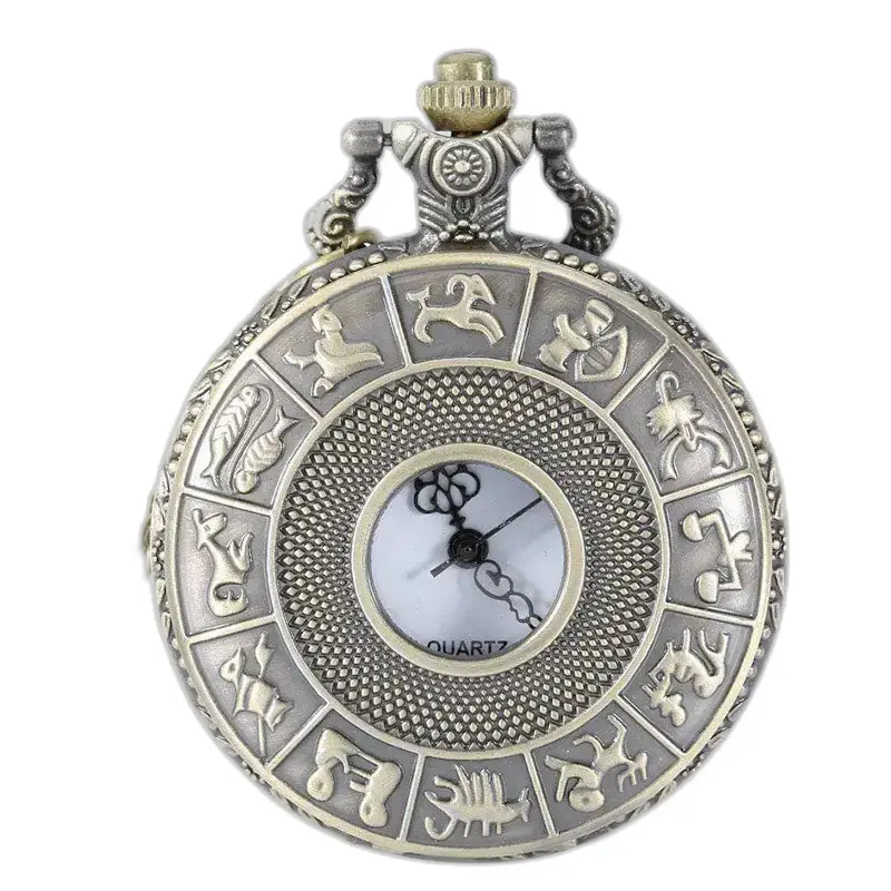 Montre Collier Vintage Quartz Zodiaque Chinois avec design astrologique élégant