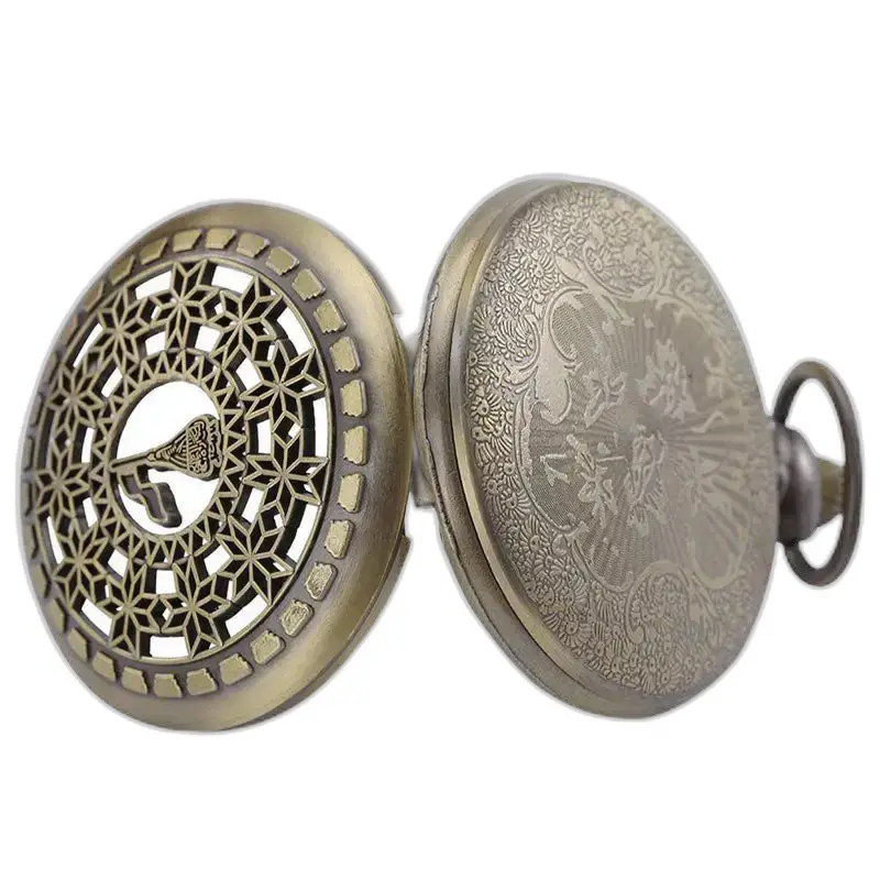 Ornate bronze pocket watch in Montre Collier Vintage Rétro à Fleurs Magnifique