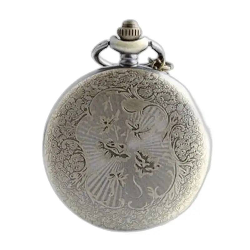 Montre Collier Vintage Roi Soleil Automatique avec design floral en argent