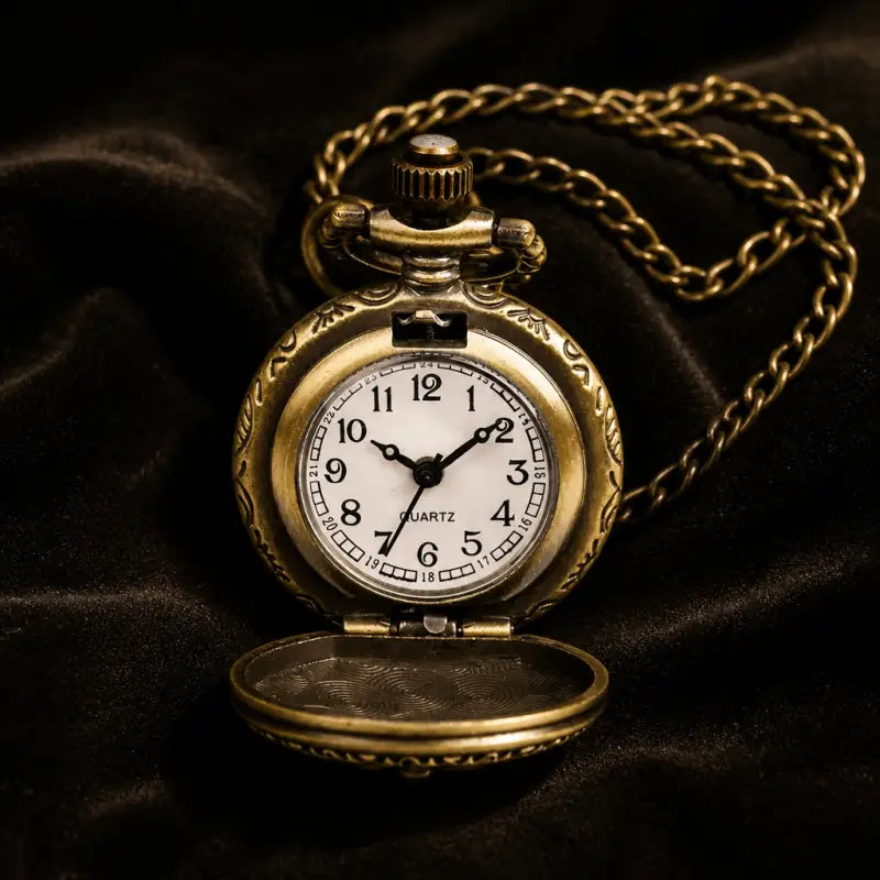 Montre à Gousset Quartz Chasseur Gravée Femme - Univers Gousset