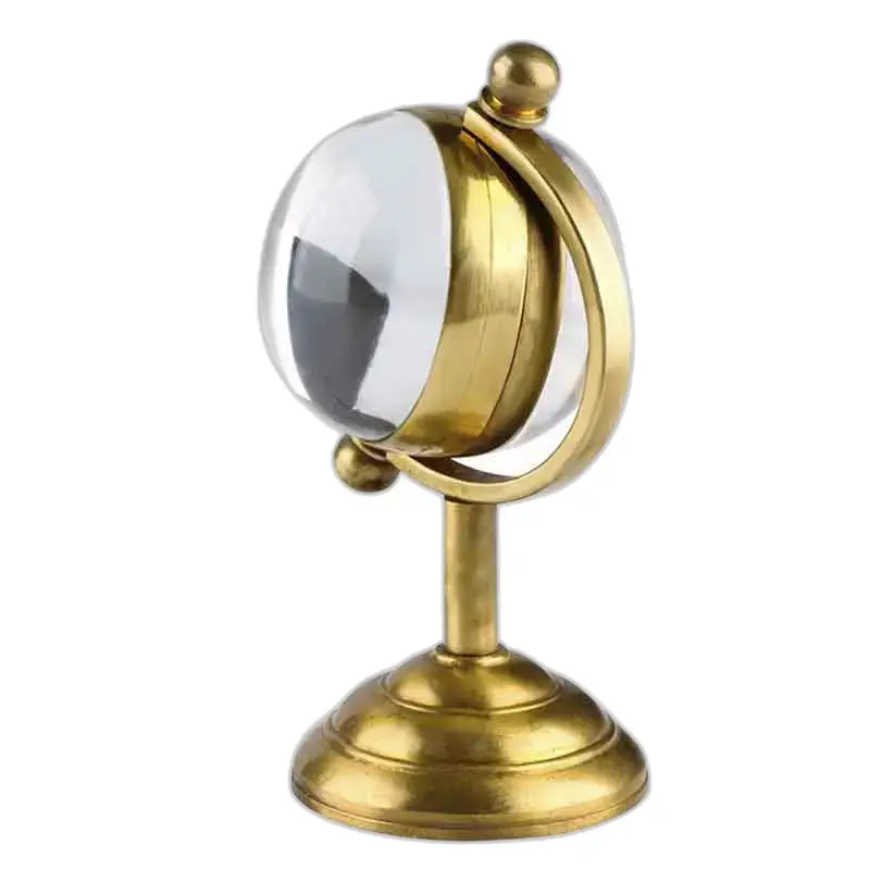Ornement globe en laiton et verre pour Montre de Bureau Luxe Globe élégante et Précise