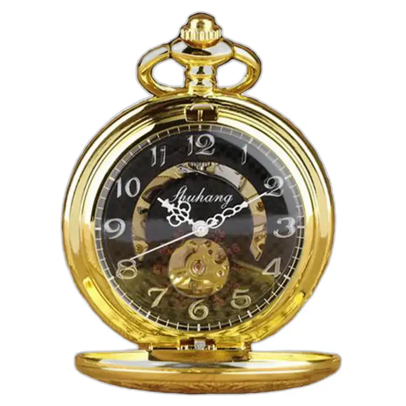 Montre de Gousset Luxe Or Homme Femme avec un design décoré d’écussons royaux