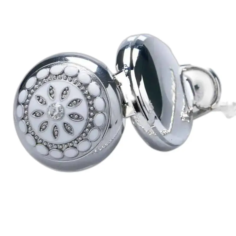 Locket en argent avec design floral pour Montre de Poche à Gousset Femme Duchesse