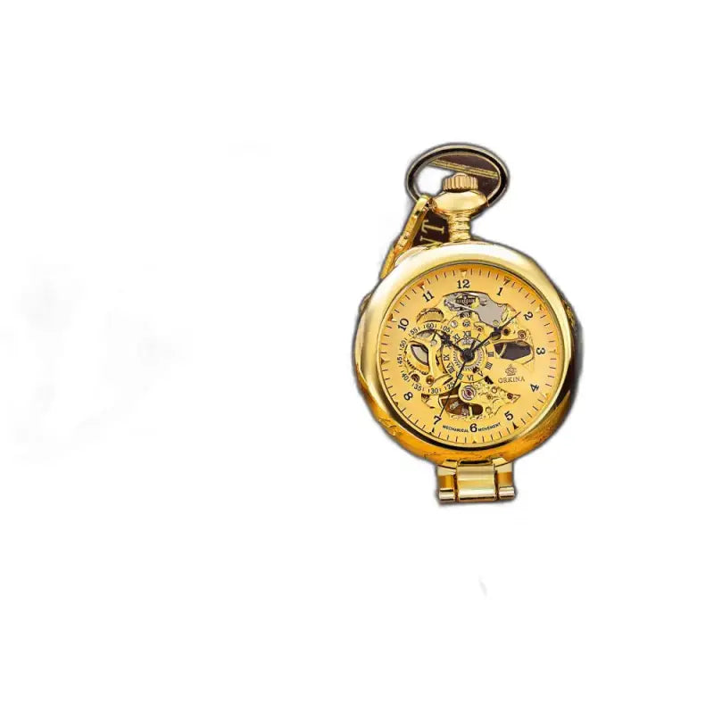 Montre de Poche Exquise Mécanique Homme Or, une œuvre d’art dorée et raffinée