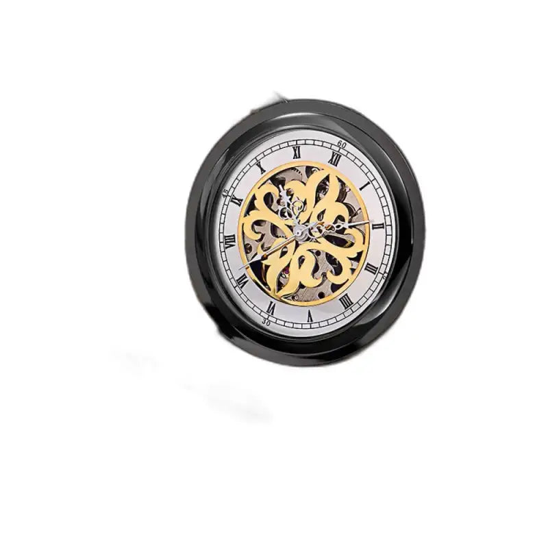 Montre de Poche Exquise Mécanique Homme Or avec un squelette noir élégant