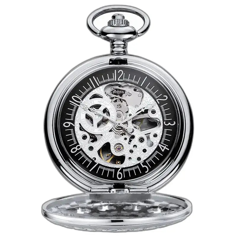 Montre de Poche Full Hunter Remontage Manuel Mécanique avec cadran en argent