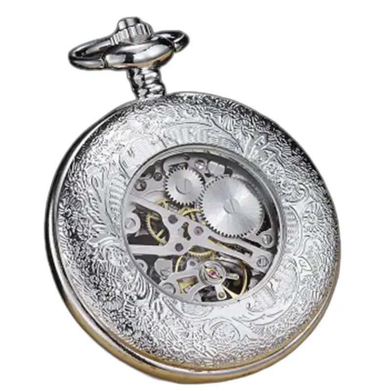 Montre de Poche Full Hunter à remontage manuel avec gears visibles en mouvement mécanique