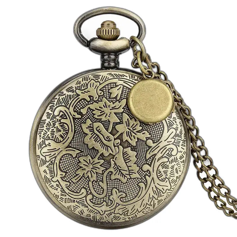 Montre de Poche Gousset Steampunk Chic en bronze ornée avec chaîne vintage