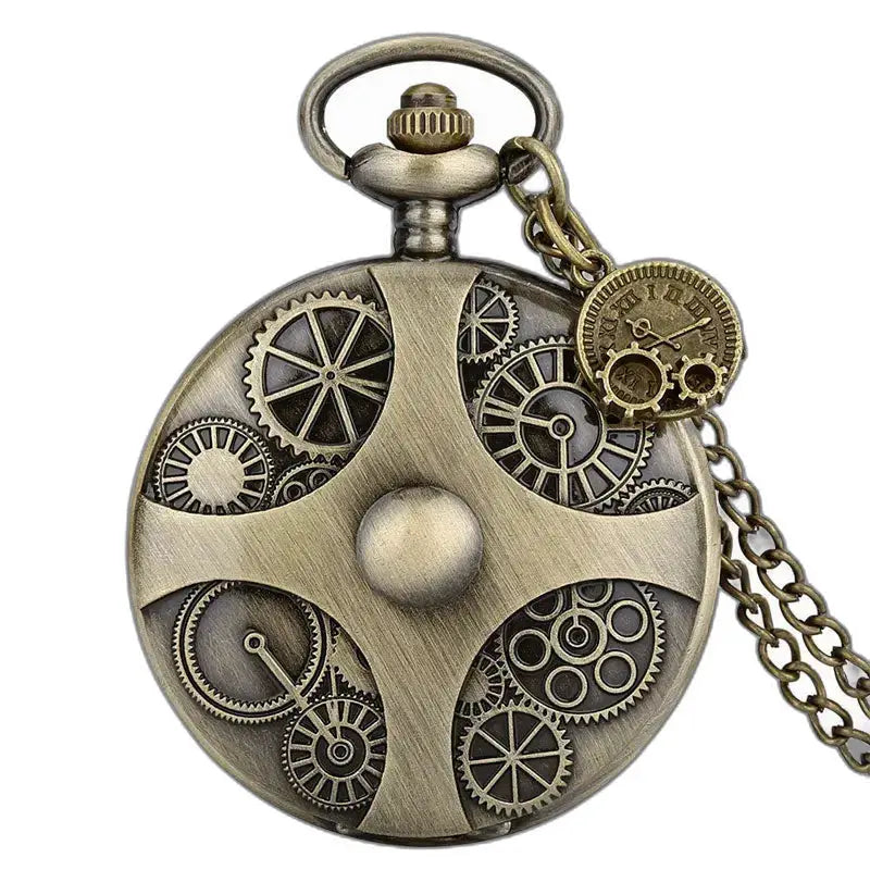 Montre de Poche Gousset Steampunk Chic avec mécanisme visible et style vintage