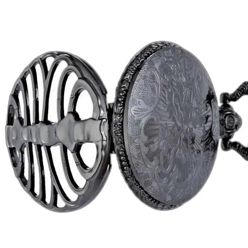 Montre de Poche Gousset Steampunk Palladium élégante ouverte et raffinée