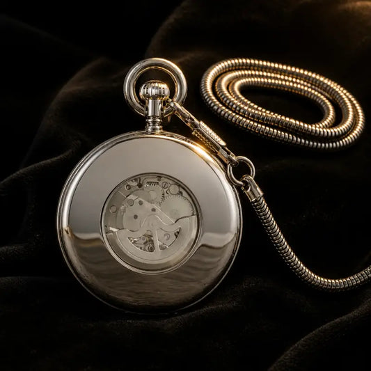 Montre de Poche Mécanique Élégant Pierre Argent - Univers Gousset