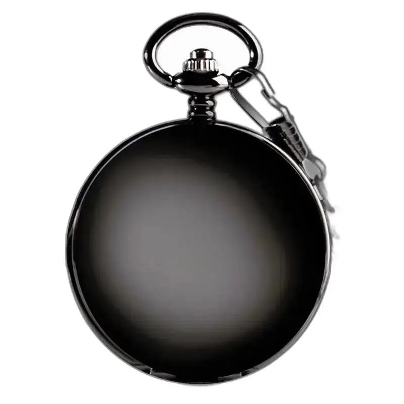 Montre de Poche Luxe Double Clapet Noir avec chiffres romains et finition élégante